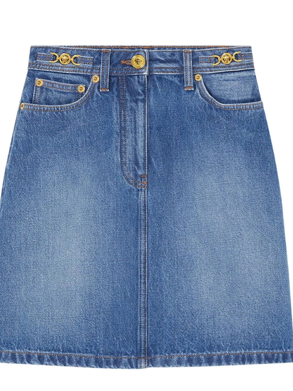 Cheap Versace mini skirt A-line denim Women 0630